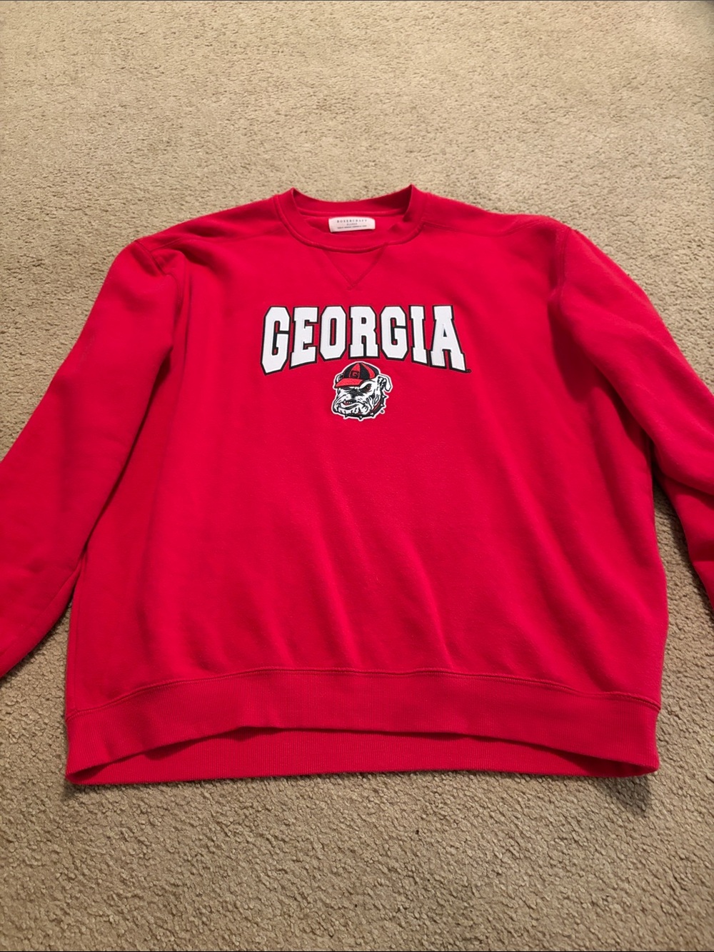 boxercraft Red Georgia Crewneck Sweatshirt